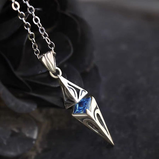 Men's Hip Hop Rhombus Personality Handsome Clavicle Necklaces