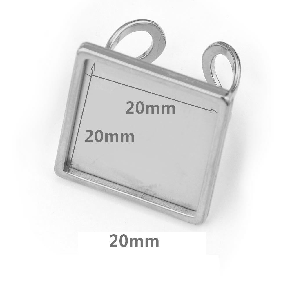 Stainless Steel Adjustable Round Tray Square Ring