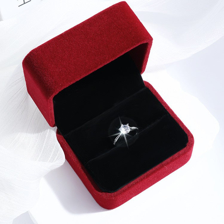 Korean Style Artificial Diamond Couple Female Zircon Rings