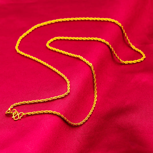 Women's Vietnam Placer Gold Live Broadcast Lengthening Chain Twist Necklaces