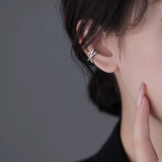 Cross Female French Style Temperament Sweet Cool Ear Clip