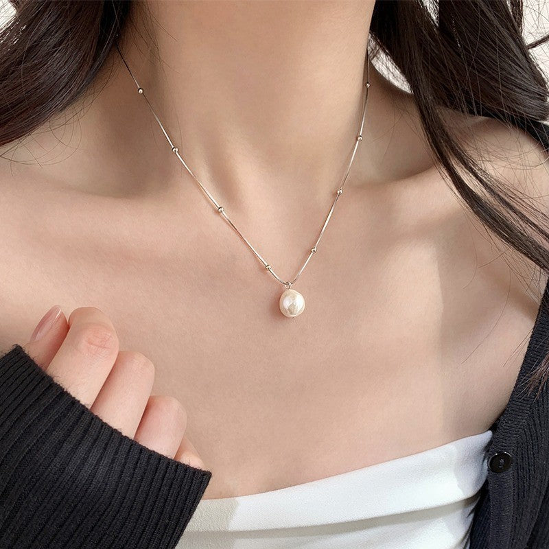 Jade Female Light Luxury Minority Clavicle Necklaces