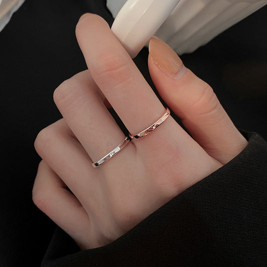 Chain Opening Adjustable Simple Style High Sense Light Luxury Rings