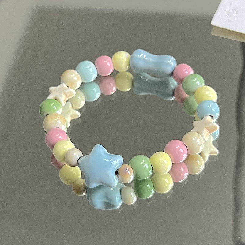 Women's Ceramic Ornament High-grade Woven Flower Chinese Bracelets