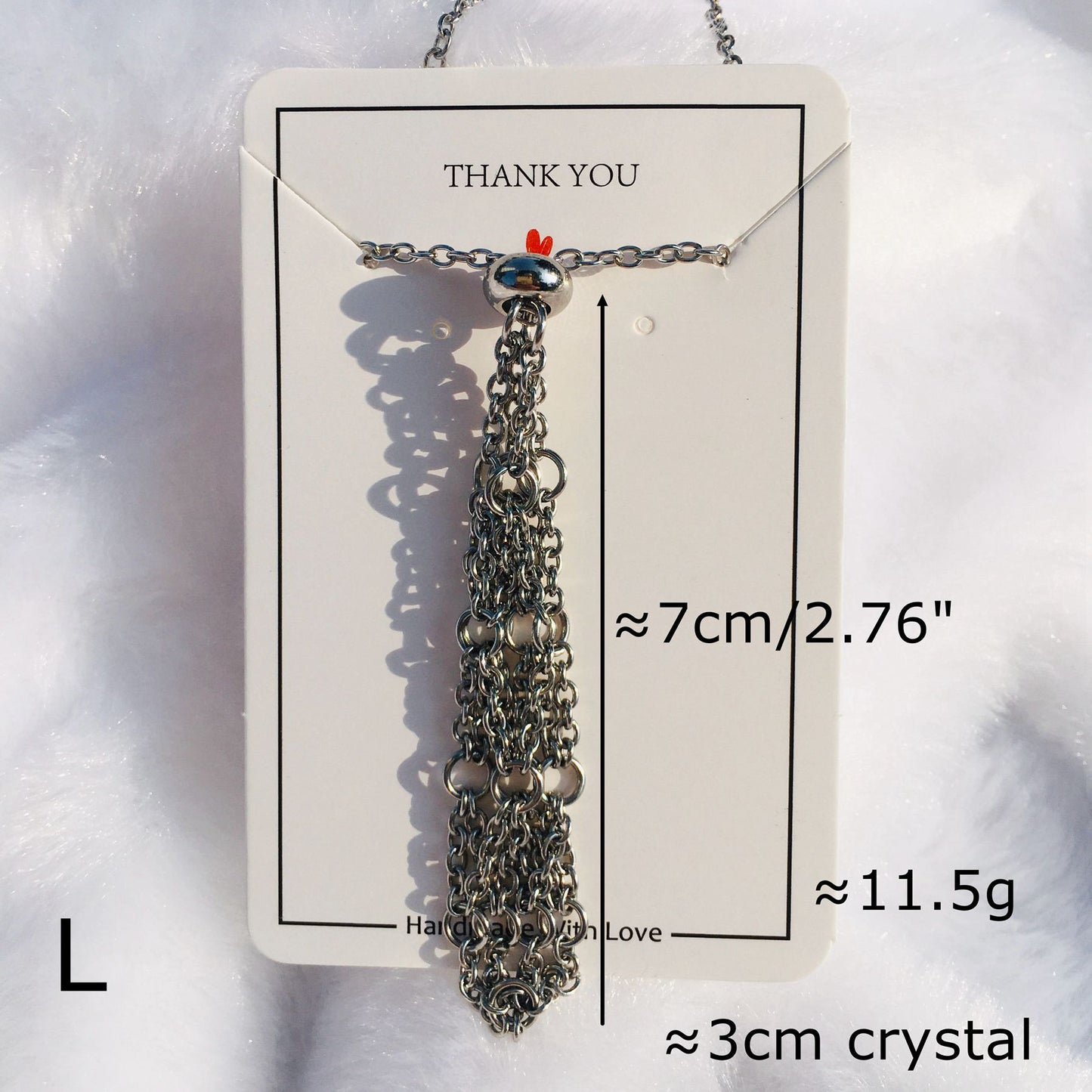 Stainless Steel Adjustable Metal Mesh Bag Necklaces