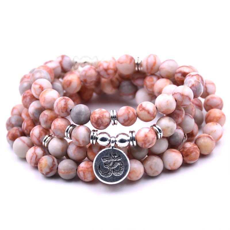 Women's Natural Stone Faith Inspirational Beads Elastic Bracelets