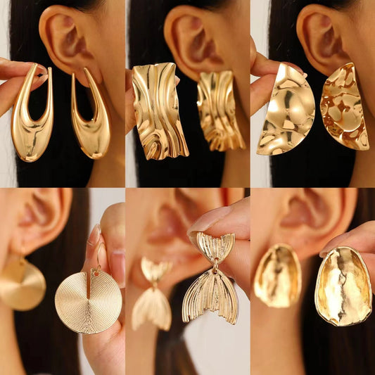 Trendy Cold Scenery Surface Metal High-grade Rings