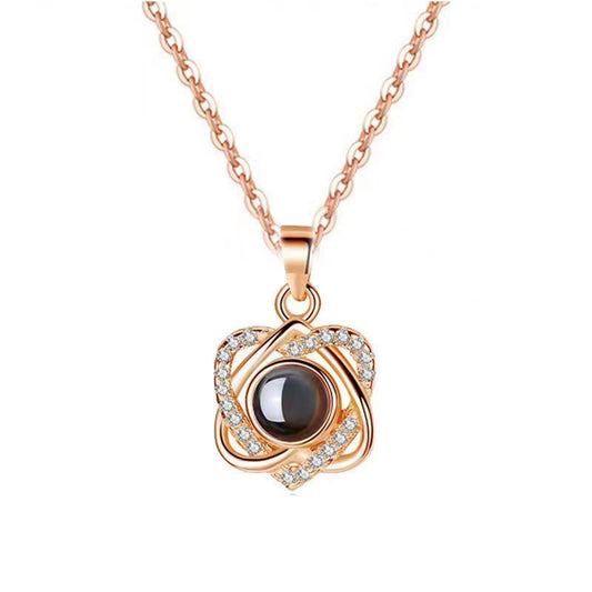 Heart Copper Plating Projection Fashion Short Necklaces