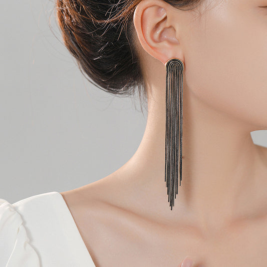 Women's Long Tassel For Light Luxury Temperament Earrings