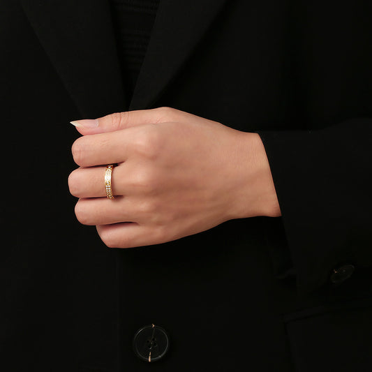 Women's Fashion Starry High-grade Stainless Steel Diamond Rings