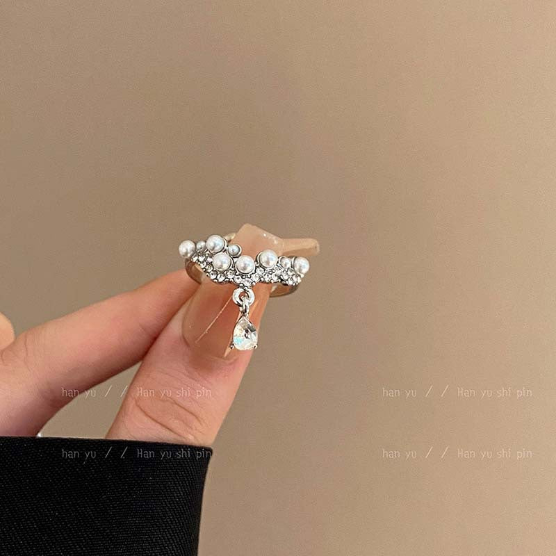 Vintage Court Style Flowers Opal Female Niche Rings