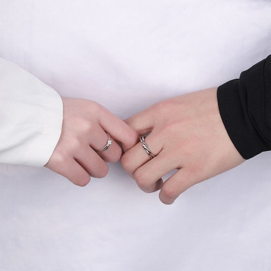 Lovers Fashion Simple Design Advanced Sense Open Adjustable Rings