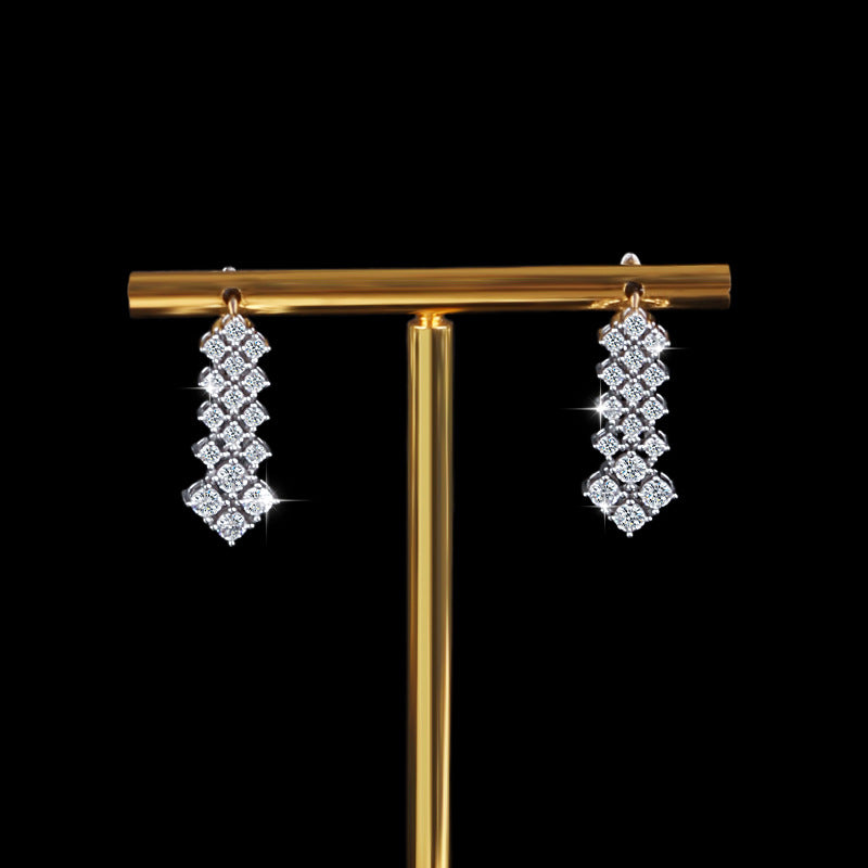 Fashion Comfortable Casual Graceful Diamond Moissanite Earrings