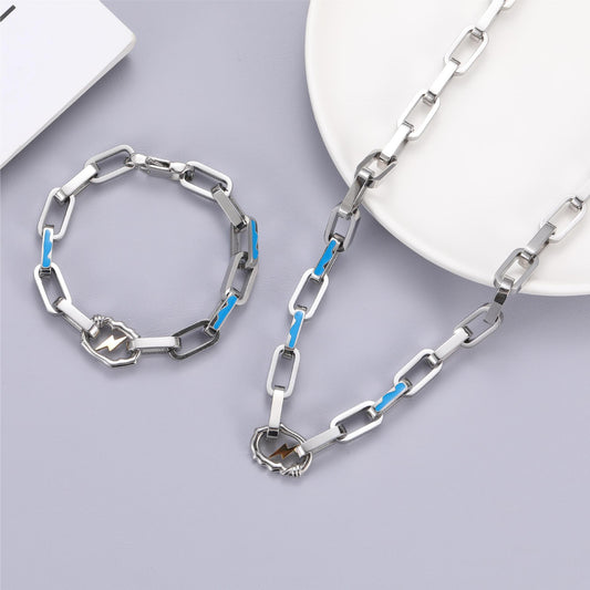 Type Niche High-grade Accessories Boys Hip Hop Titanium Necklaces
