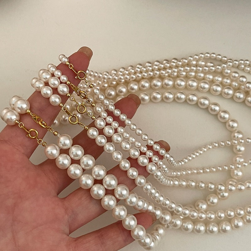 Women's Pearl Ornament Graceful High-grade Vintage Clavicle Necklaces