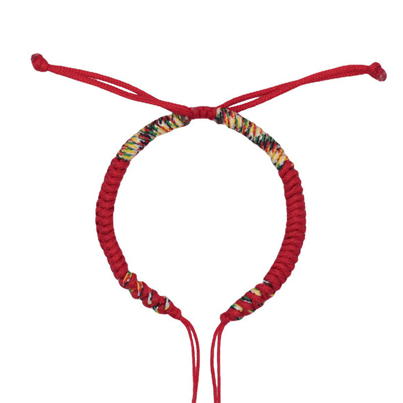 Carrying Strap Matching Red Rope Hand-woven Beads Bracelets