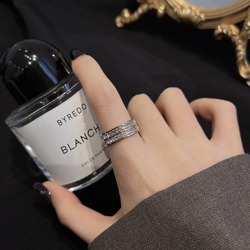 Affordable Luxury Fashion Titanium Steel Inlaid Rings