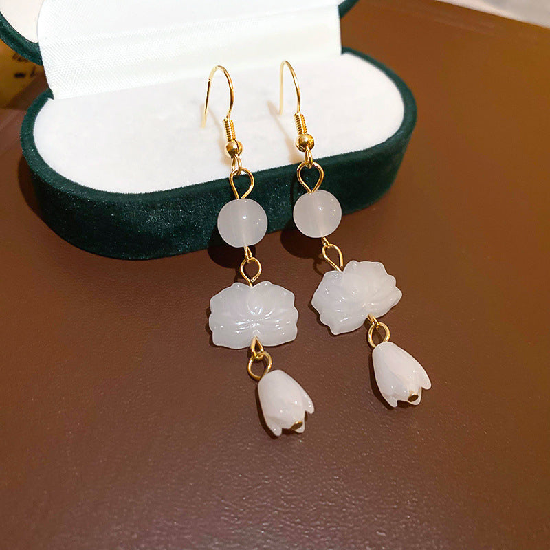 Women's Water Drop Pearl Fashion National Light Earrings