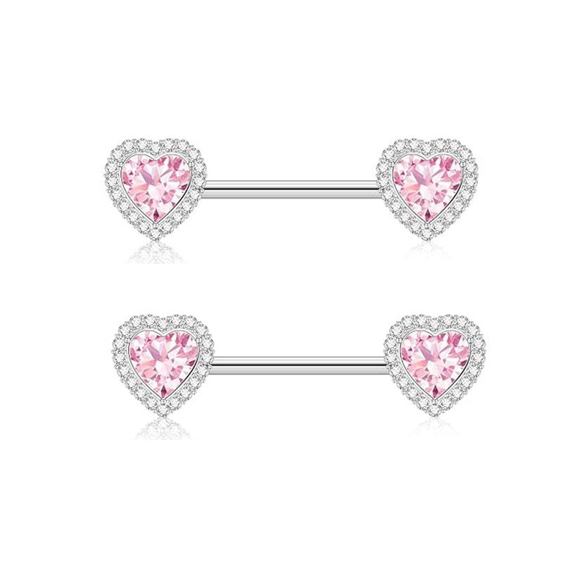 Nipple Stylish Piercing Adhesive Nail Tongue Pin Pairs Stud Earrings