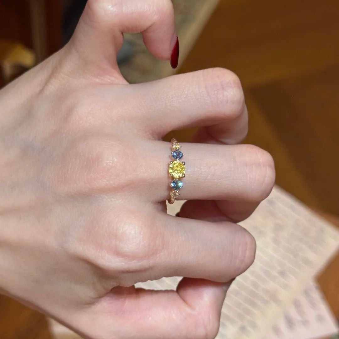 Female Style Unique Niche Design Twin Ring