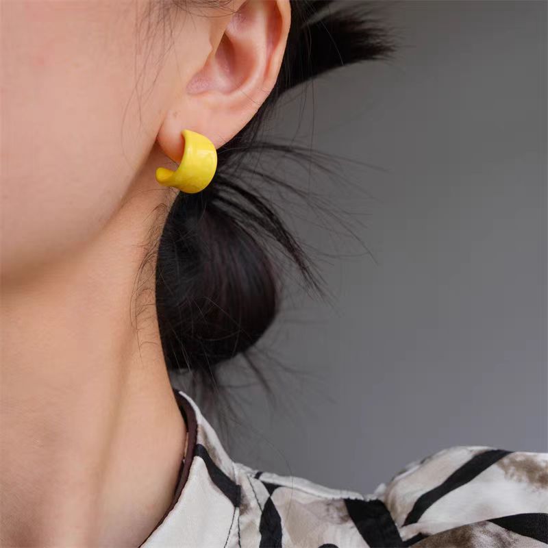 Handmade Enamel Female Summer High Sense Earrings