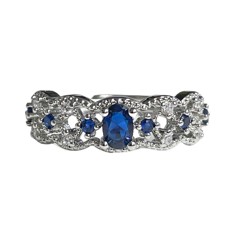 Zircon Lace Palace Style Open Female Rings