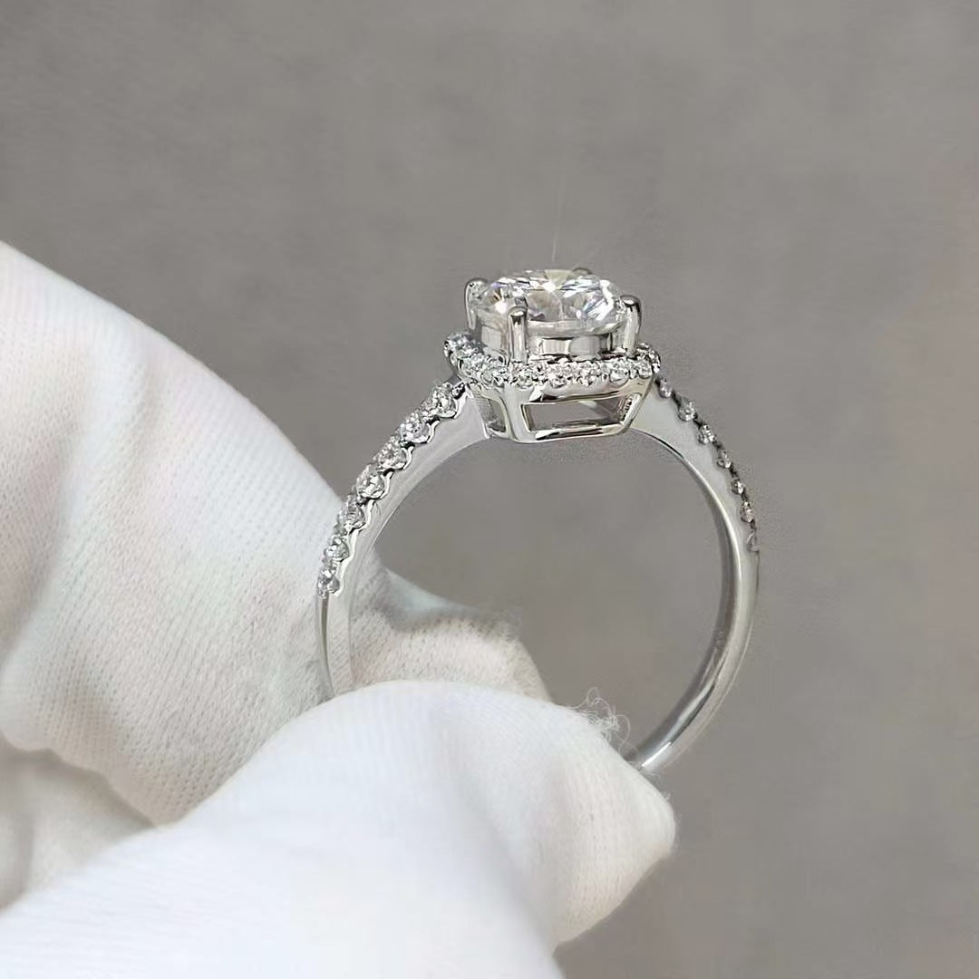 Cube Princess Square Bag Full Diamond Karat Wedding Ring