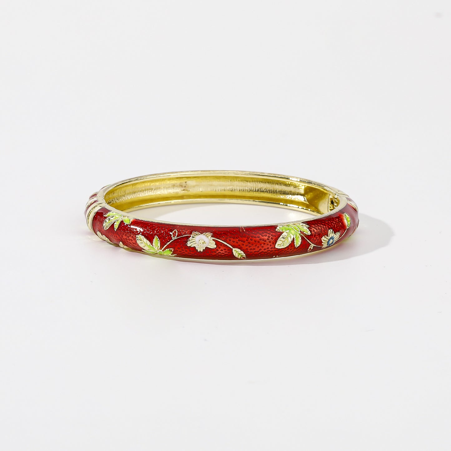 Old Zinc Alloy Imperial Palace Tourist Souvenir Enamel Bracelets