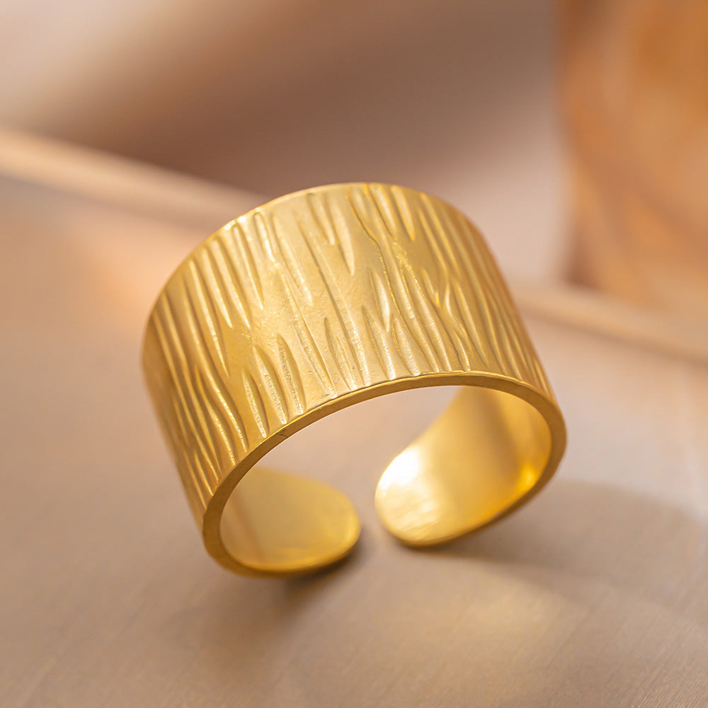 Simple Retro Aloofness Style Advanced Light Luxury Minority Design Fashion Rings