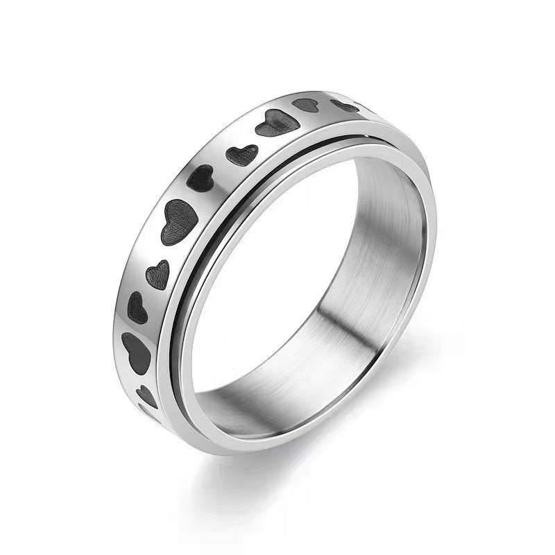Personality Rotating Decompression Stainless Steel Corrosion Smear Oil Ring