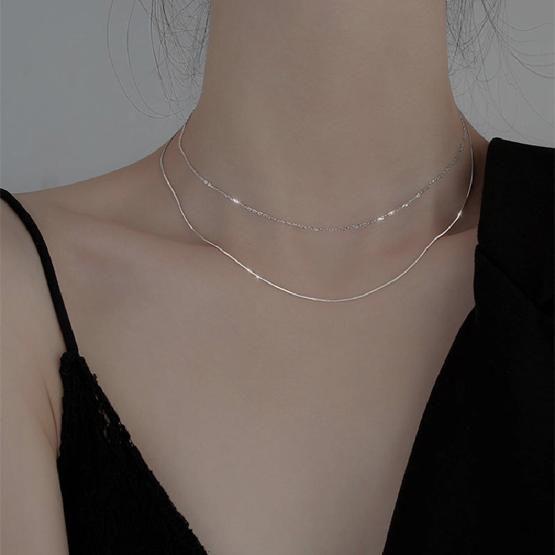 Twin Choker Snake Bone Female Special Interest Necklaces