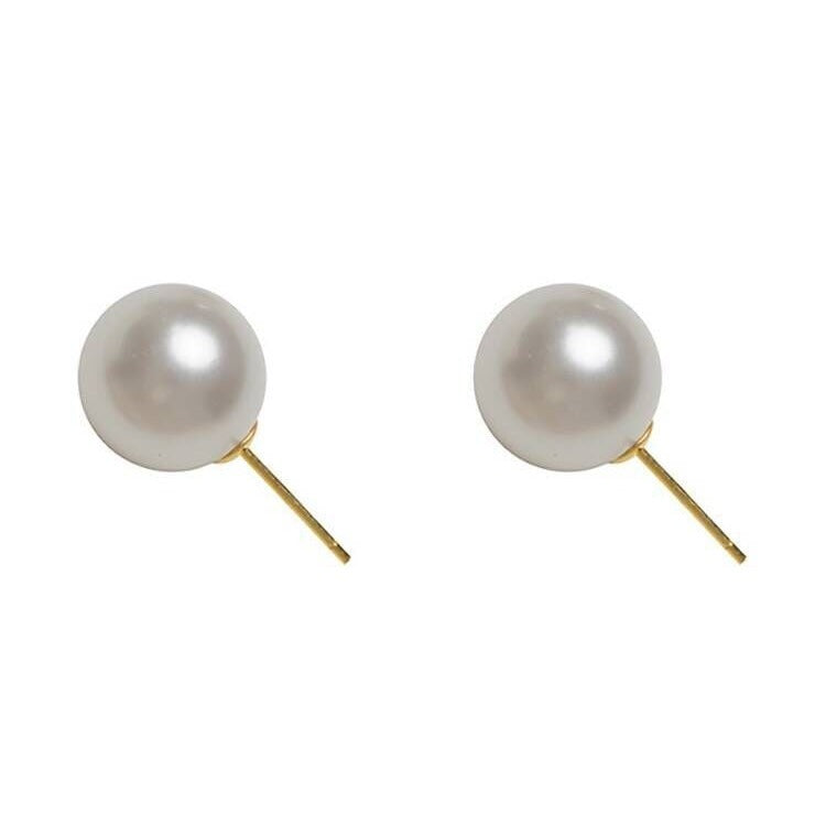 Women's Circle Pearl Sterling Sier Ear Strong Earrings