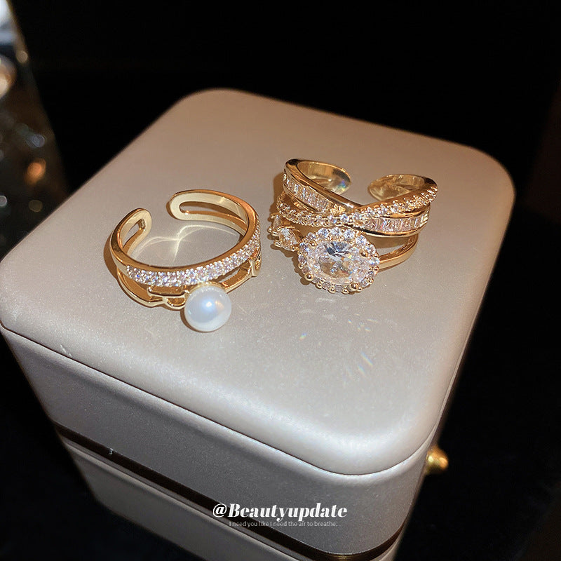 Women's Zircon Light Luxury Index Finger Exquisite Rings