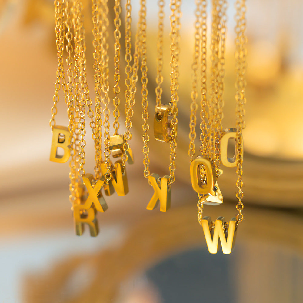Fading English Letter Unisex Fashion Simple Necklaces