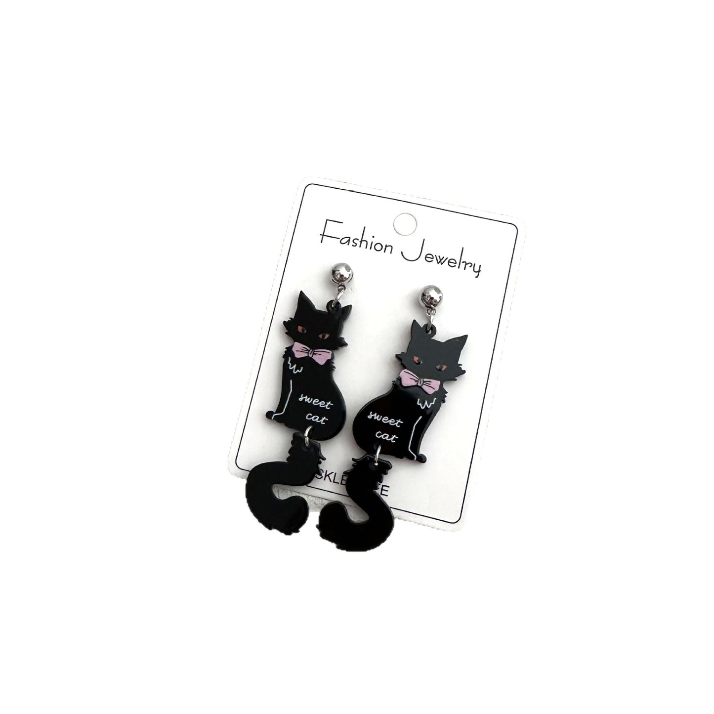 Women's Acrylic Moon Snake Animal Bee Frog Cat Long Earrings