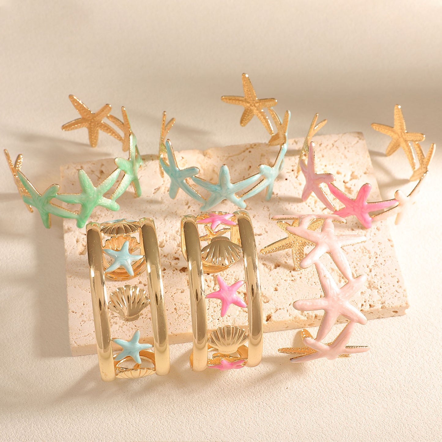 Light Luxury High-grade Drop Oil Open-ended Bracelets