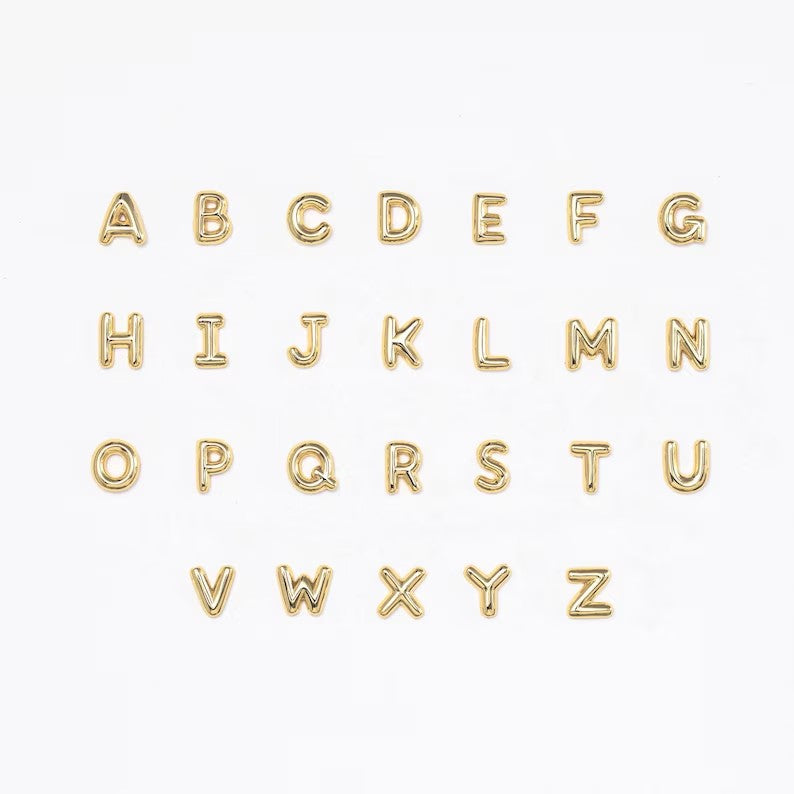 Sterling Sier English Alphabet Letter Gold Earrings