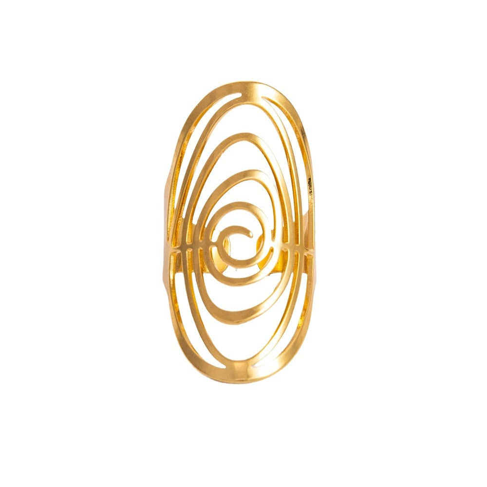 Oval Special Interest Light Luxury Exaggerated High-grade Rings