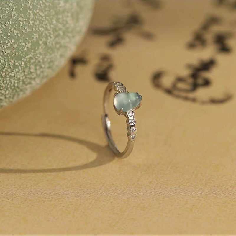 Style Gourd Jade Female Niche High-grade Light Luxury Ring