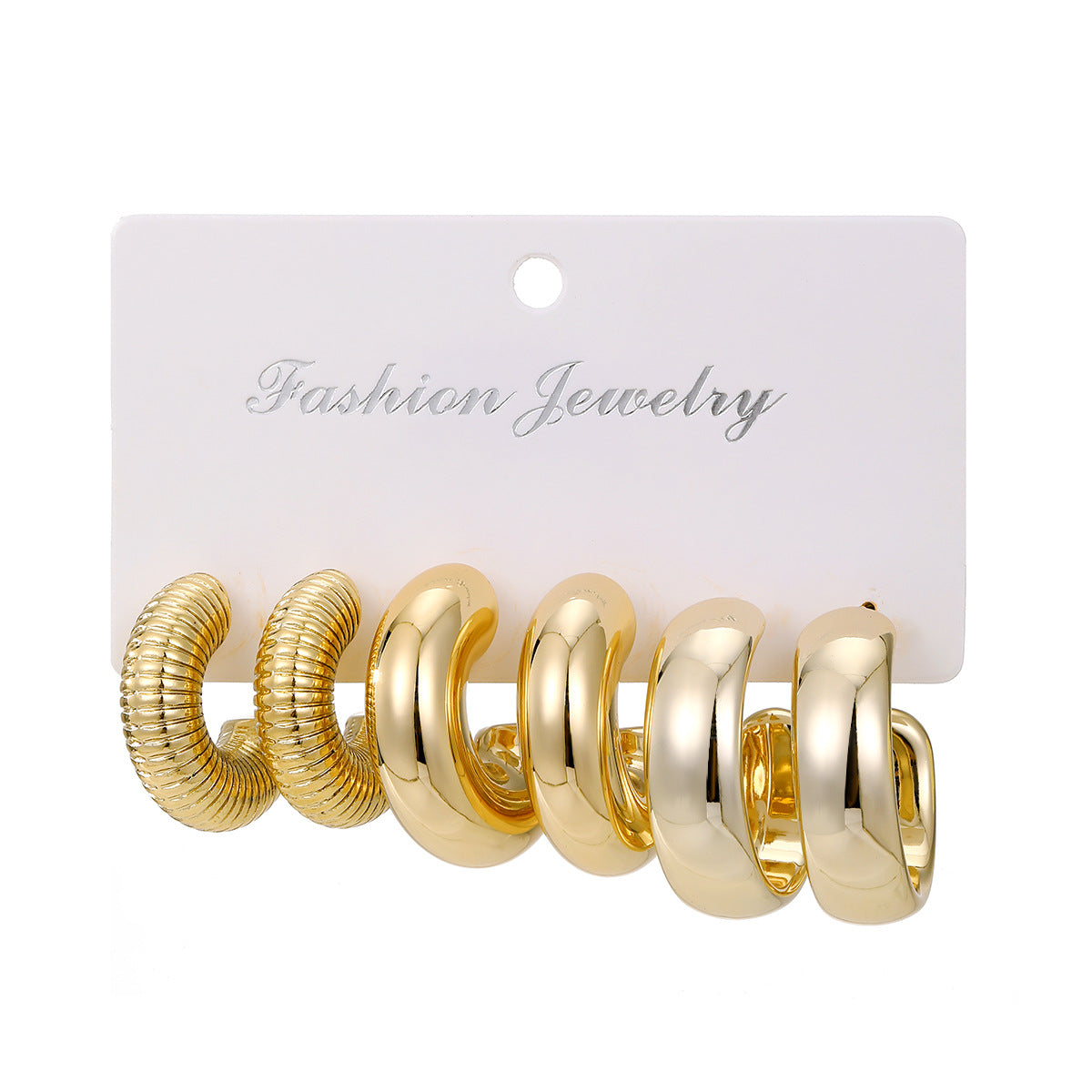 Creative Fashion Flattering Electroplated Shaped Twist Earrings