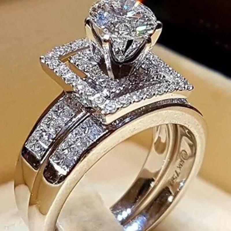 Women's Versatile Ornament Couple Set Engagement Rings