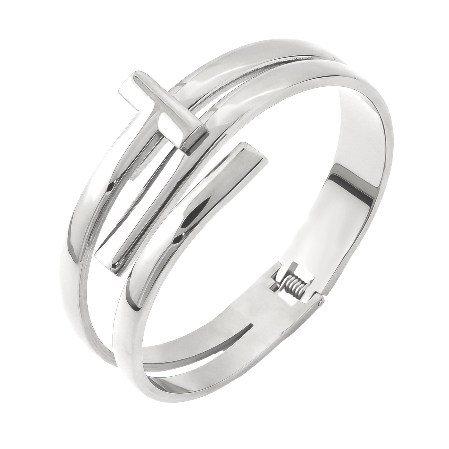 Open Stainless Steel Hydraulic Light Luxury High-grade Exaggerated Design Sense Bracelets