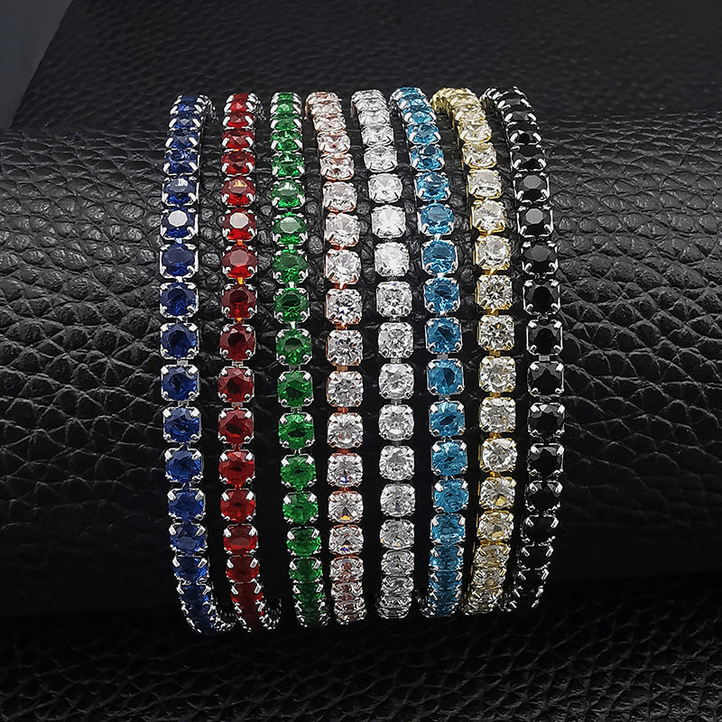 Hip Hop Tennis Zircon Female Full Bracelets