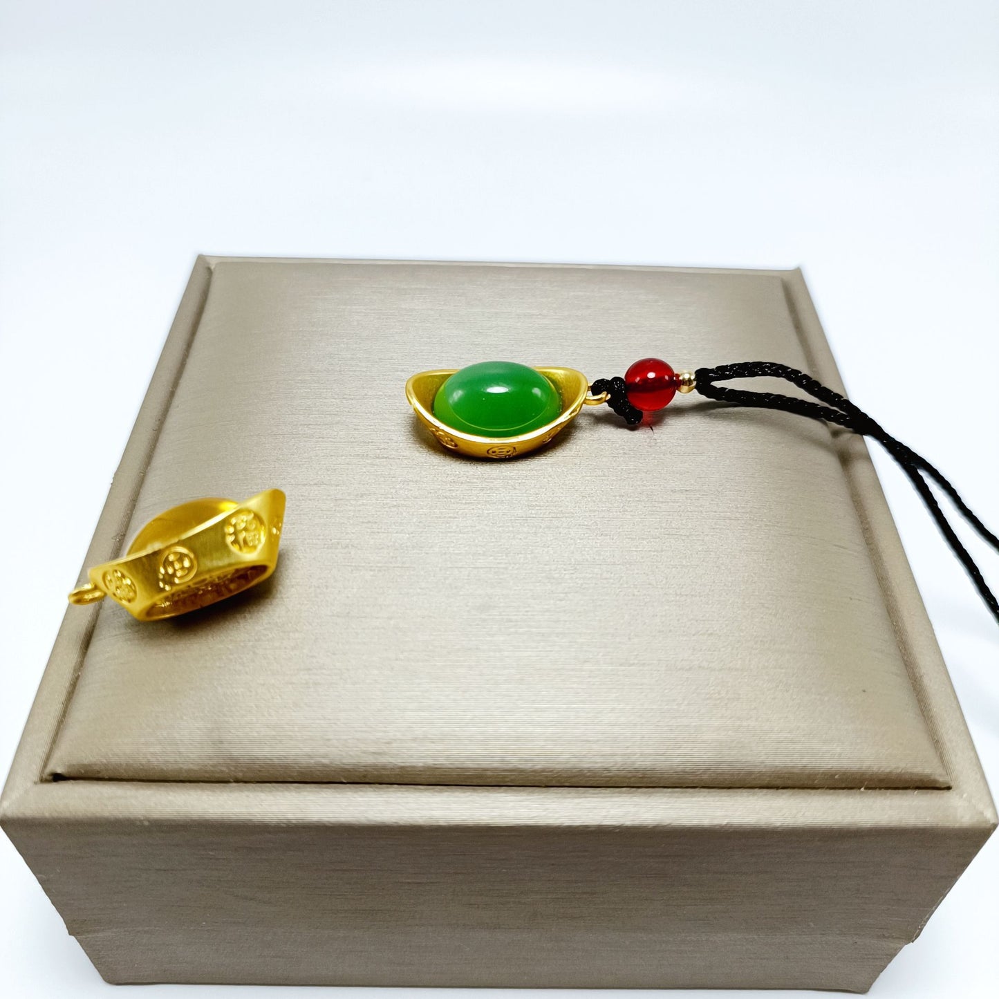 Red Bean Imitation Gold Ingot Fu Lu Necklaces
