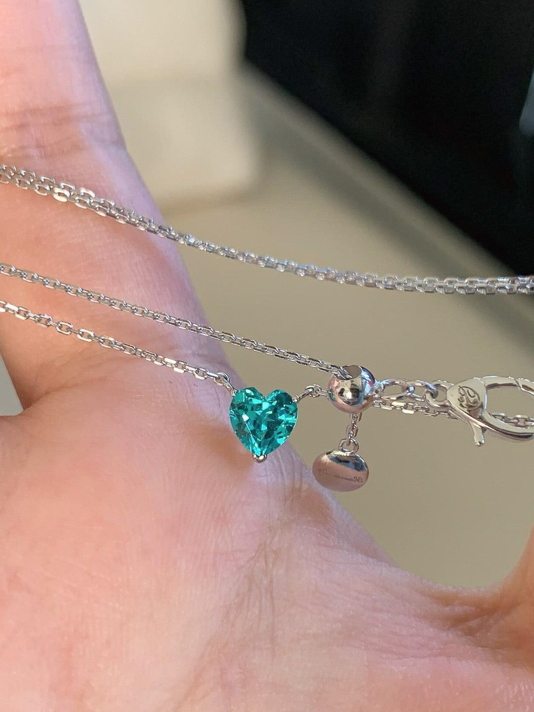 Heart Color Love Summer Cool Feeling Simple Clavicle Chain Female Jewelry Set