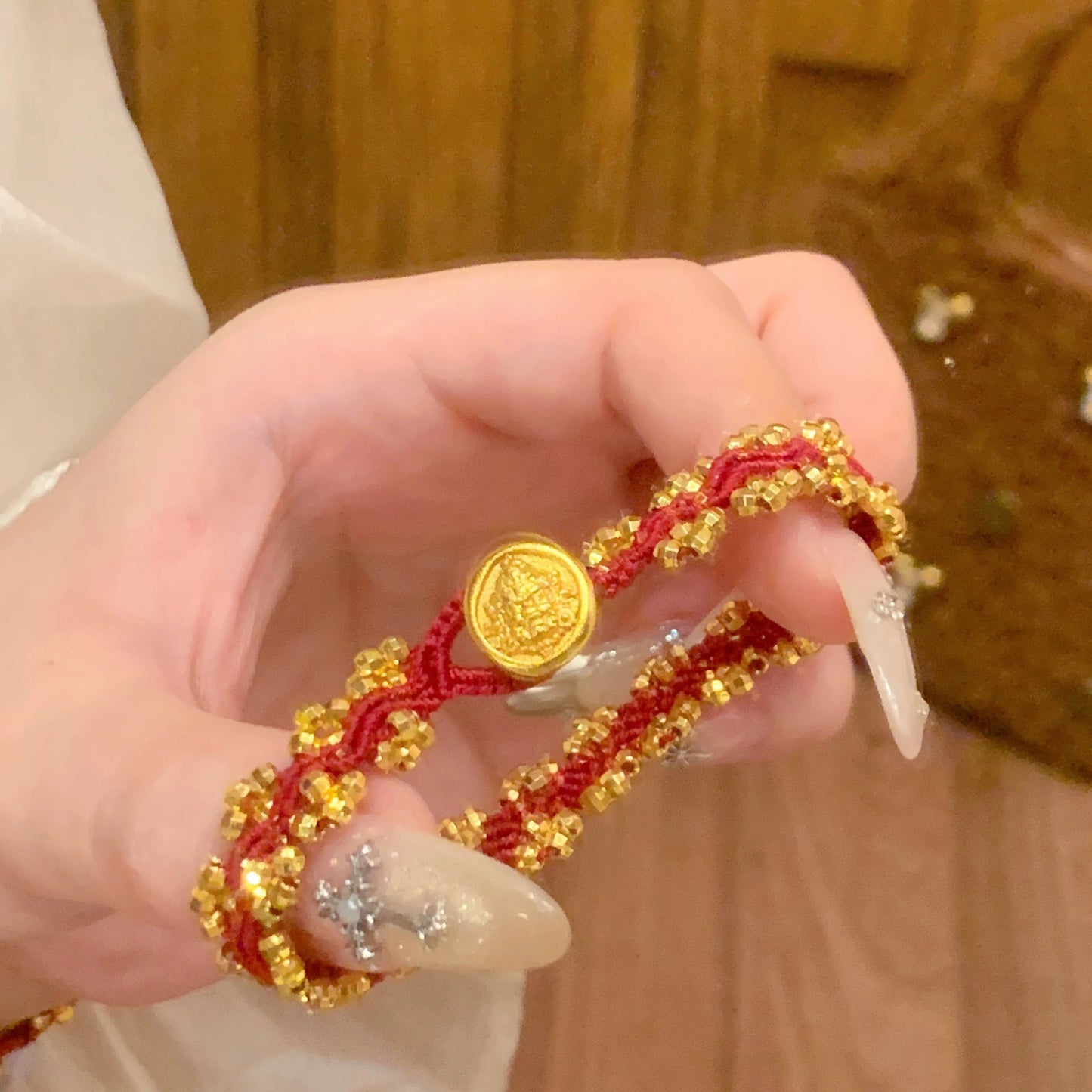 Beads Yellow God Of Wealth Red Bracelets