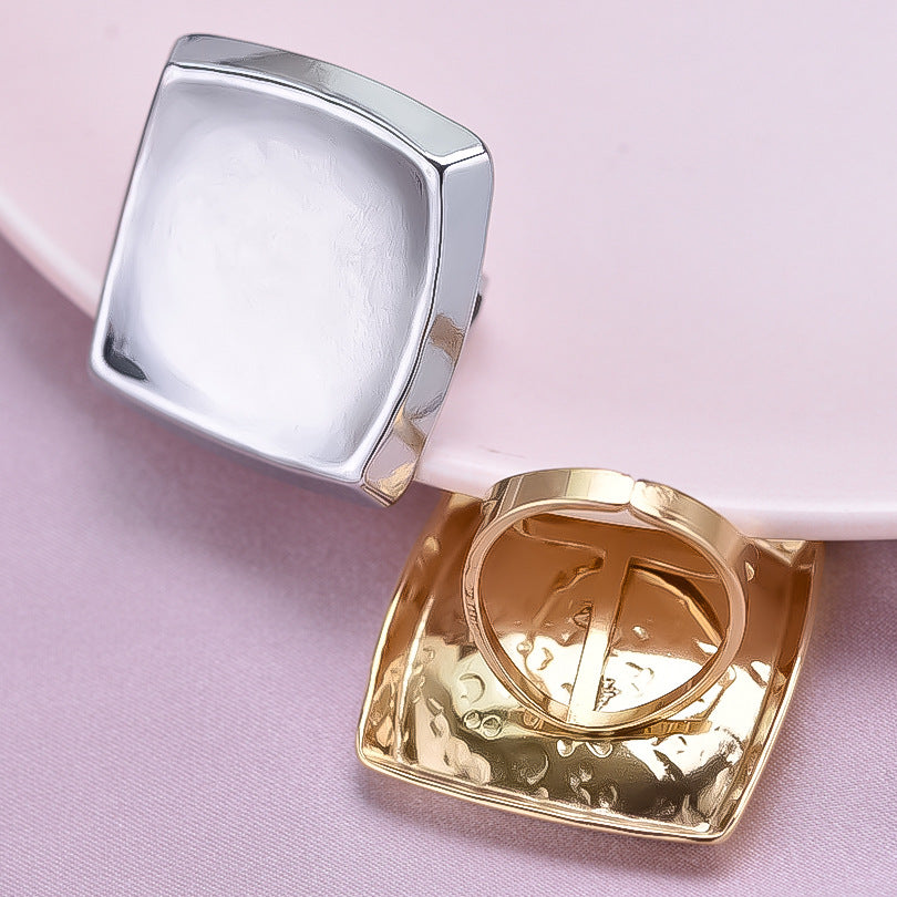 Square Opening Adjustable Affordable Luxury Style Rings