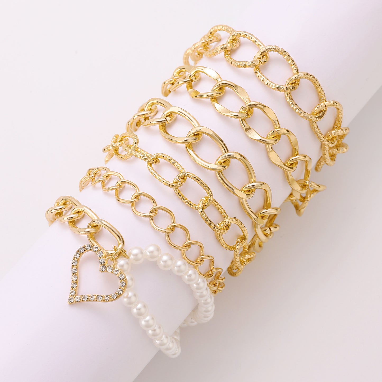 Alloy Combination Suit Set Punk Hip Bracelets