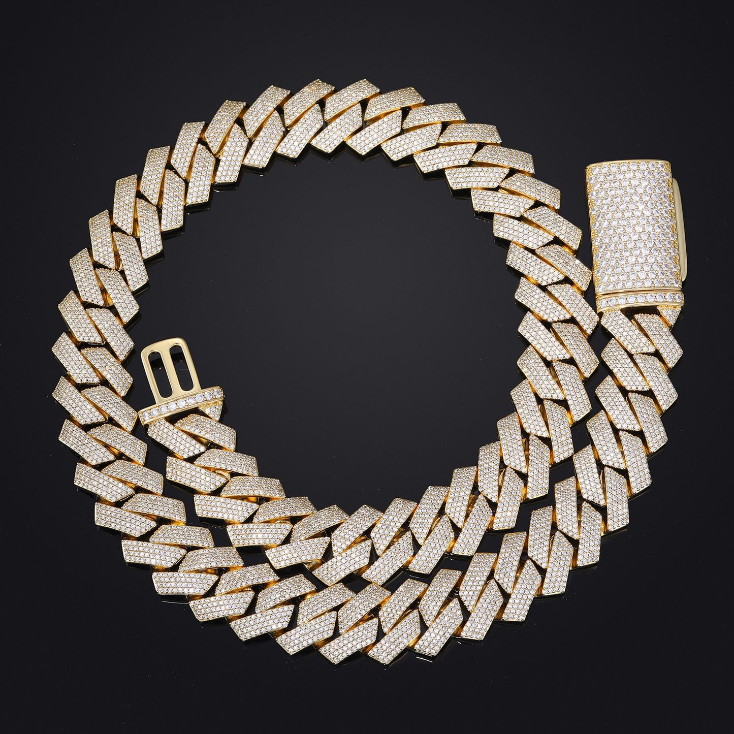 Men's Zircon Diamond Cuban Link Chain Popular Hip Necklaces