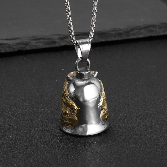 Stainless Steel Gold-plated Roman Palm Flag Official Skull Pendants
